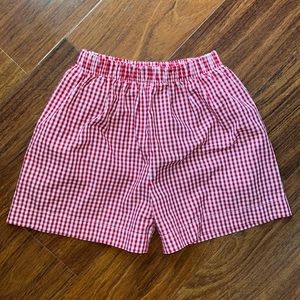 Red Gingham Shorts Like New 2t